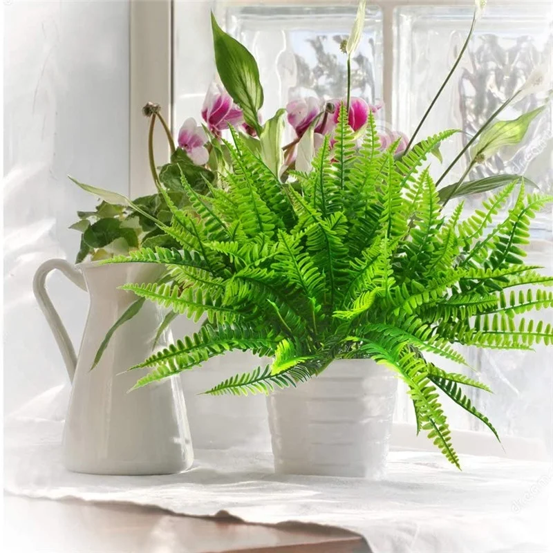 

5Pcs Creative Artificial Ferns Plant Plastic Fake Persian Leaf Home Decorative Simulation