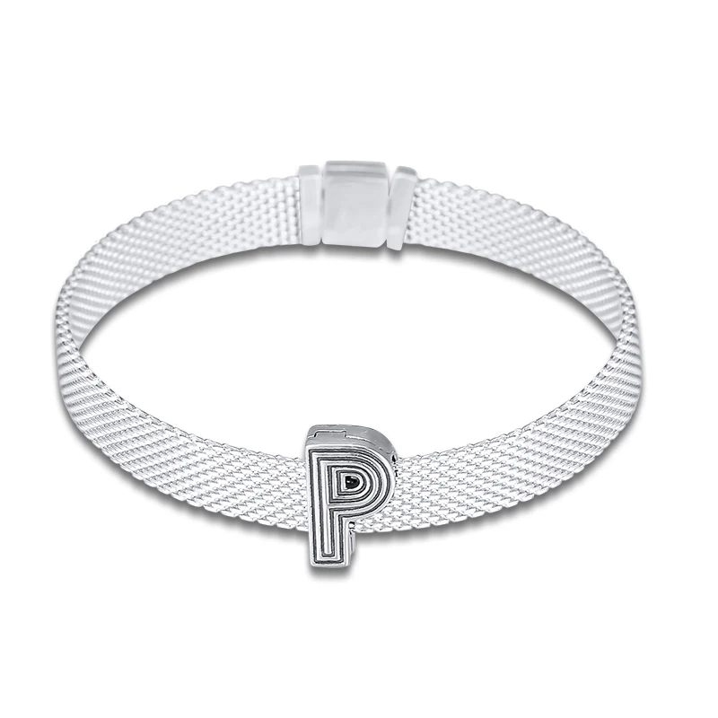 

GPY Letter P Charms 925 Original Fit Reflexions Bracelet Sterling Silver Charm Beads for Jewelry Making Jewellery