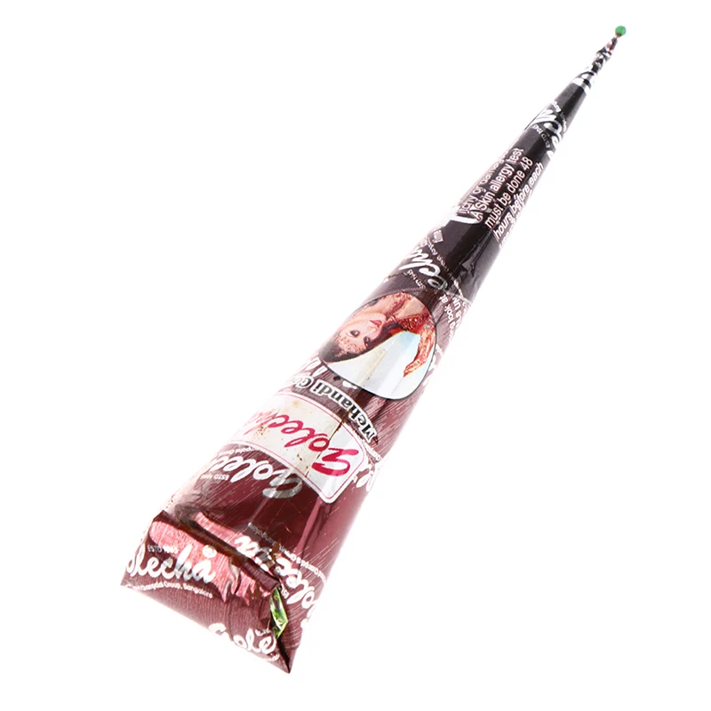 

Индийская коричневая паста для татуировки хной, 1 шт., наклейка для боди-арта, краска для тела Менди, натуральные травяные конусы хны, временная татуировка