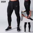 Мужские хлопковые спортивные штаны, для бега, тренажерного зала, фитнеса, уличная одежда