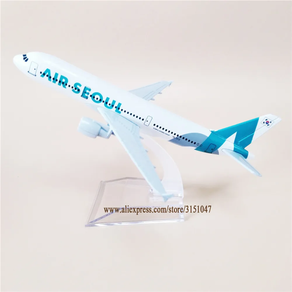 

Korean Air SEOUL Airlines Airbus 320 A320 Airways Airplane Model Alloy Metal Model Plane Diecast Aircraft 16cm Gift