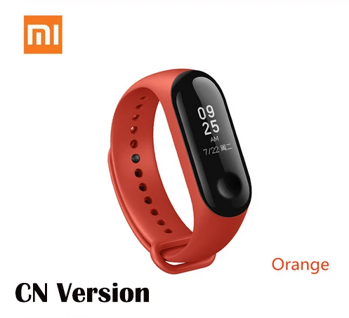 Orange Оригинальные Xiaomi Mi Смарт-часы с 4 полосами AMOLED цветной экран HeartRate Фитнес Спорт 50 атм водонепроницаемый смарт-браслет Bluetooth 5,0 - Цвет: Orange