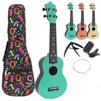 21 inch soprano ukulele abs plastic 4 strings hawaiian guitar musical instruments ukulele soprano guitar with bag tuner