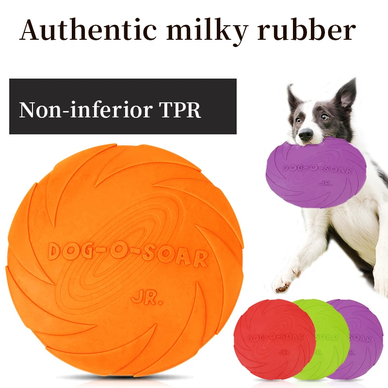 

Environmental Protection Silica Gel Soft Pet Flying Discs Dog Toys Saucer Big Or Small Dog Toys Pet Shop Diameter 15 CM