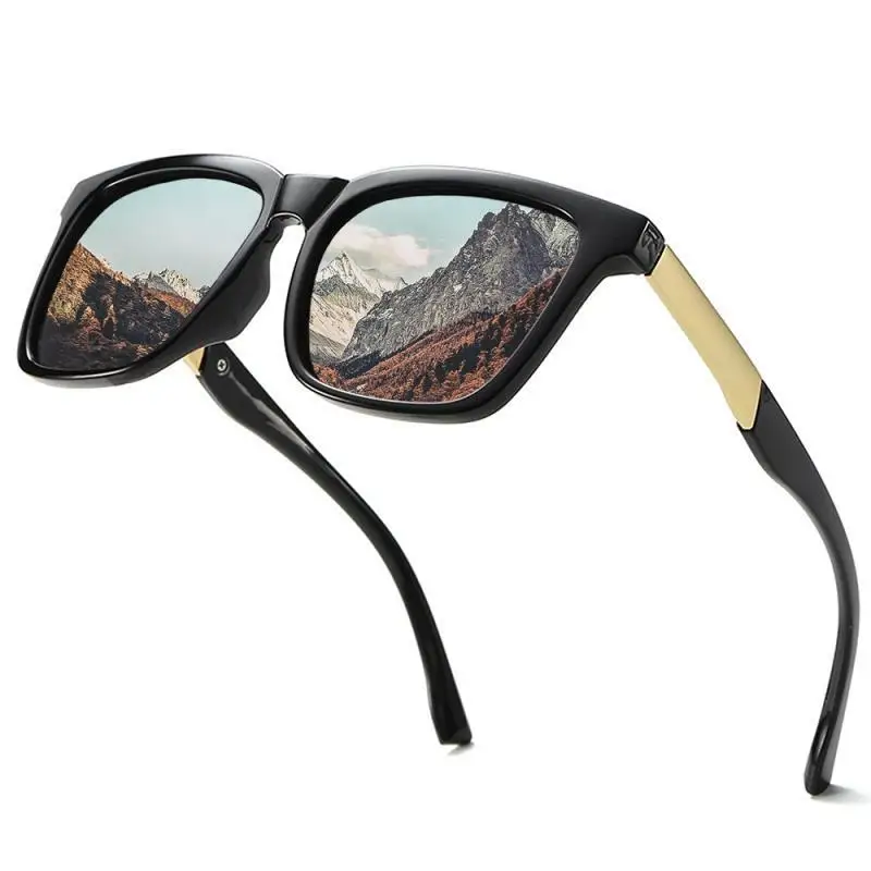ZXWLYXGX брендовые 2020 новые модные солнцезащитные очки Мужские поляризационные Квадратные Солнцезащитные очки в металлической оправе мужские зеркальные UV400