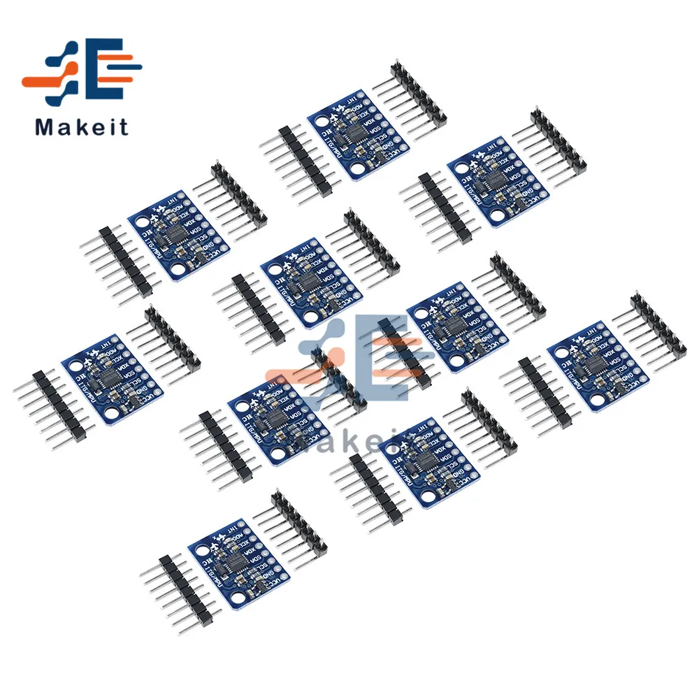 10 шт. GY521 GY 521 MPU6050 MPU 6050 IIC I2C интерфейс 3 Axis аналоговый гироскоп датчик акселерометр