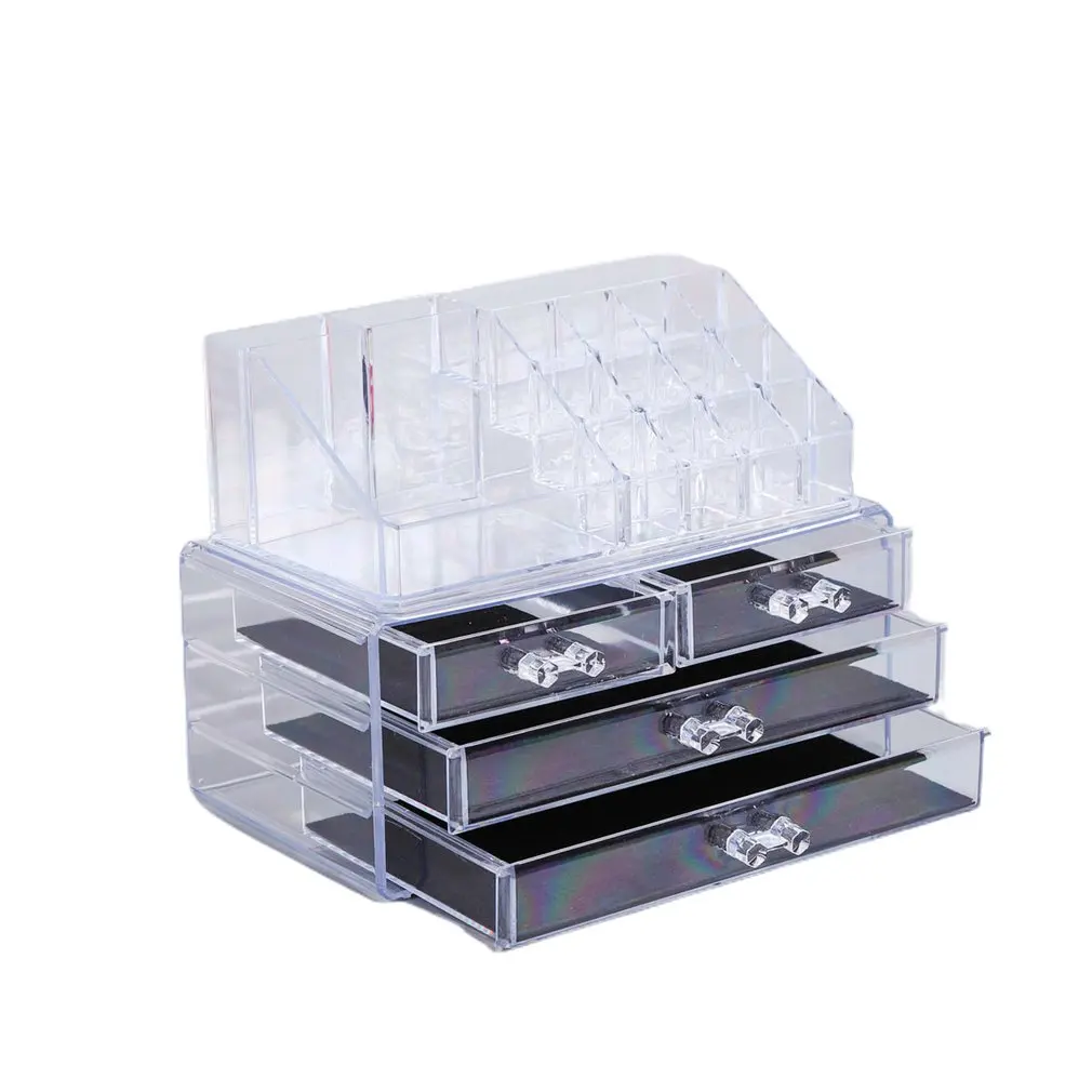 

Коробка для хранения ювелирных украшений, прозрачный акриловый ящик, органайзер для косметики, коробка для хранения, прочная Коллекционная...