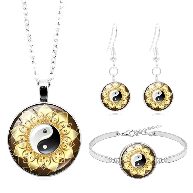 Созвездие комплект ювелирных изделий 12 знаков зодиака стекло кабошон ожерелье