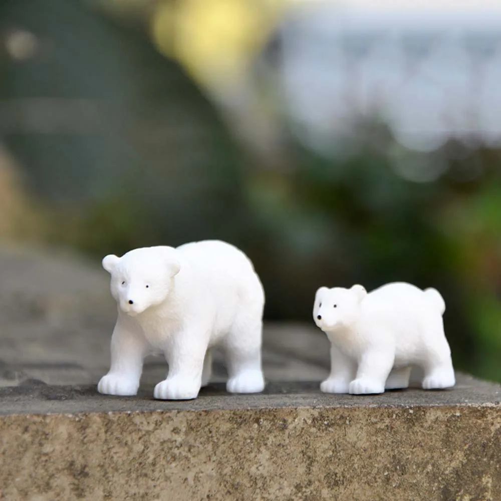 Миниатюрные фигурки мини-полярного медведя 1 шт. сказочное украшение для сада