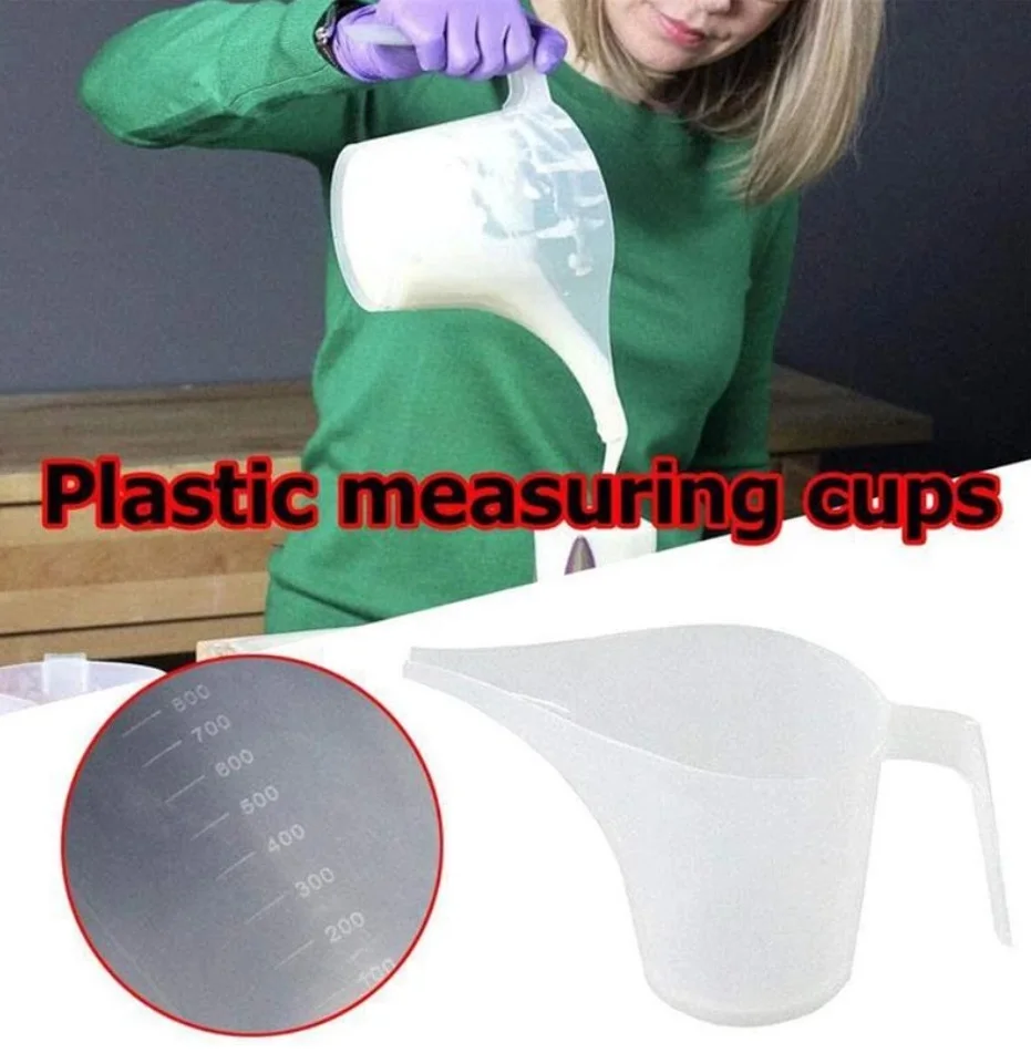 

1000ML Tip Mouth Measuring Cups Plastic Graduated Funnel Pitcher Jug Long Spout Liquid Container Kitchen Measuring Tool