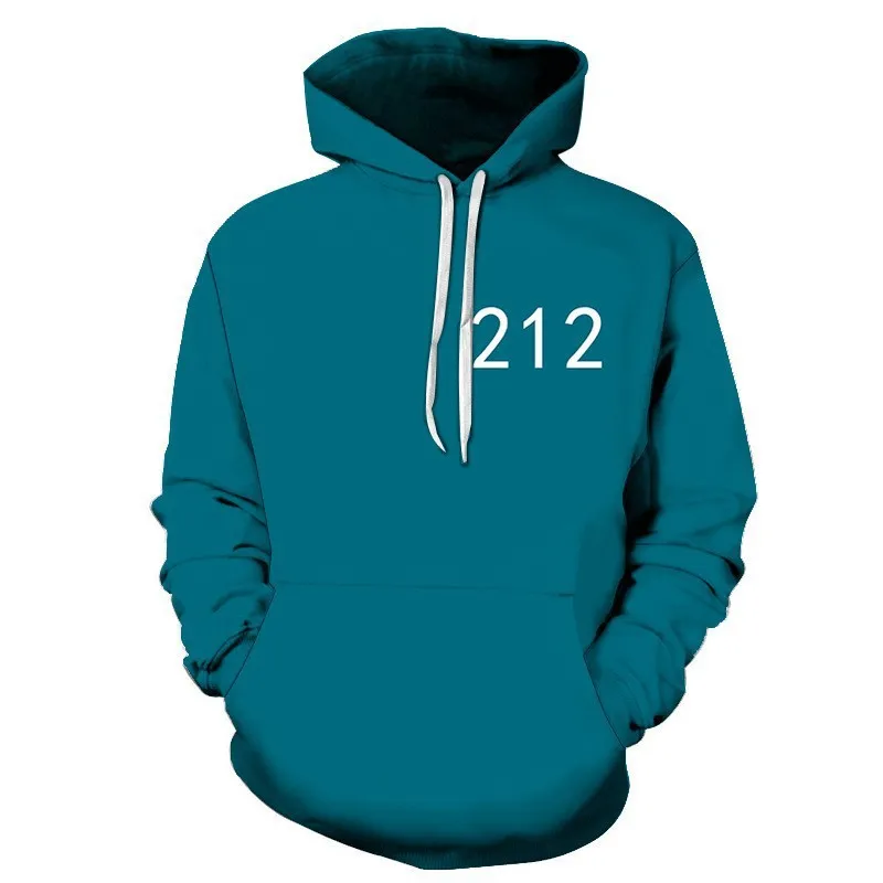 

Squid Game Movie Clothing Fashion Men Hoodies 2021 Men's Sweatshirt 3D Printed Top 456 001 outwear Chilren Baby Boys Clothes