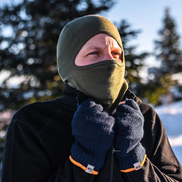 Unisex 100% Meriinovillast Balaclava suusamask 260GSM/24x38cm 3