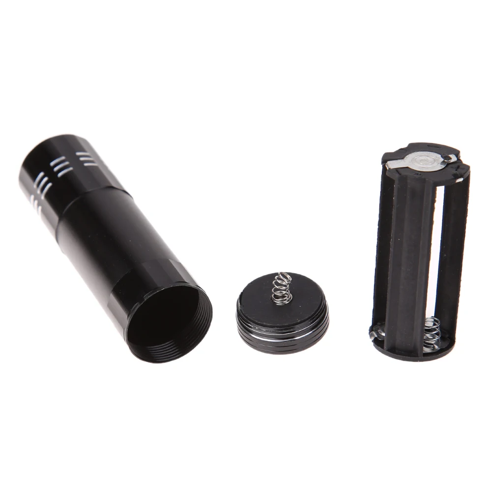 Mini UV ULTRA VIOLET 9 LED Flashlight Torch 4.5v Light Waterproof Aluminum Lamp Outdoor Portable Tactical Lighting Tool | Лампы и
