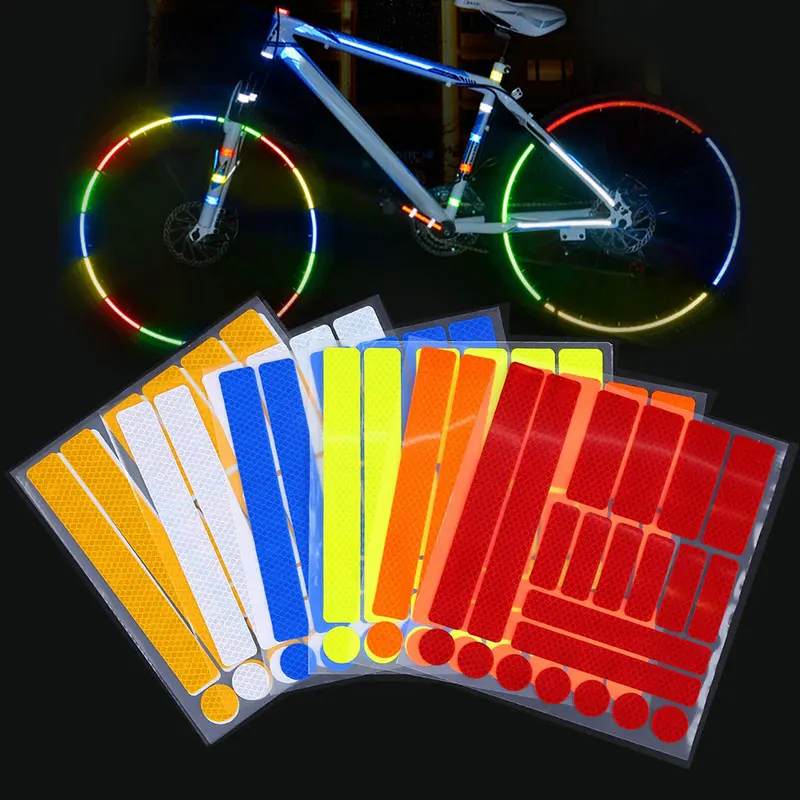 

Светоотражающая Защитная Наклейка на корпус велосипеда, светоотражающая безопасная фотопленка, наклейка, полоса, Аксессуары для велосипед...
