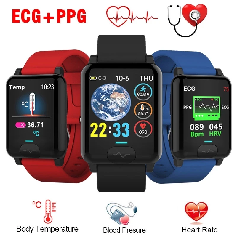Смарт-часы E04S ECG PPG для мужчин и женщин Android Ios смарт-часы с измерением давления