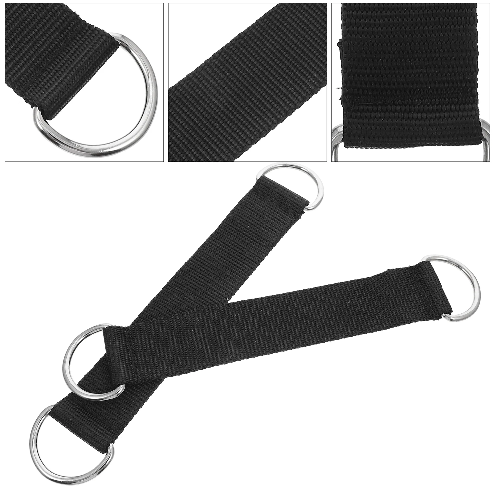 

2Pcs Fitness Supplies Fitness Equipment Hanging Straps DIY Straps (Black)
