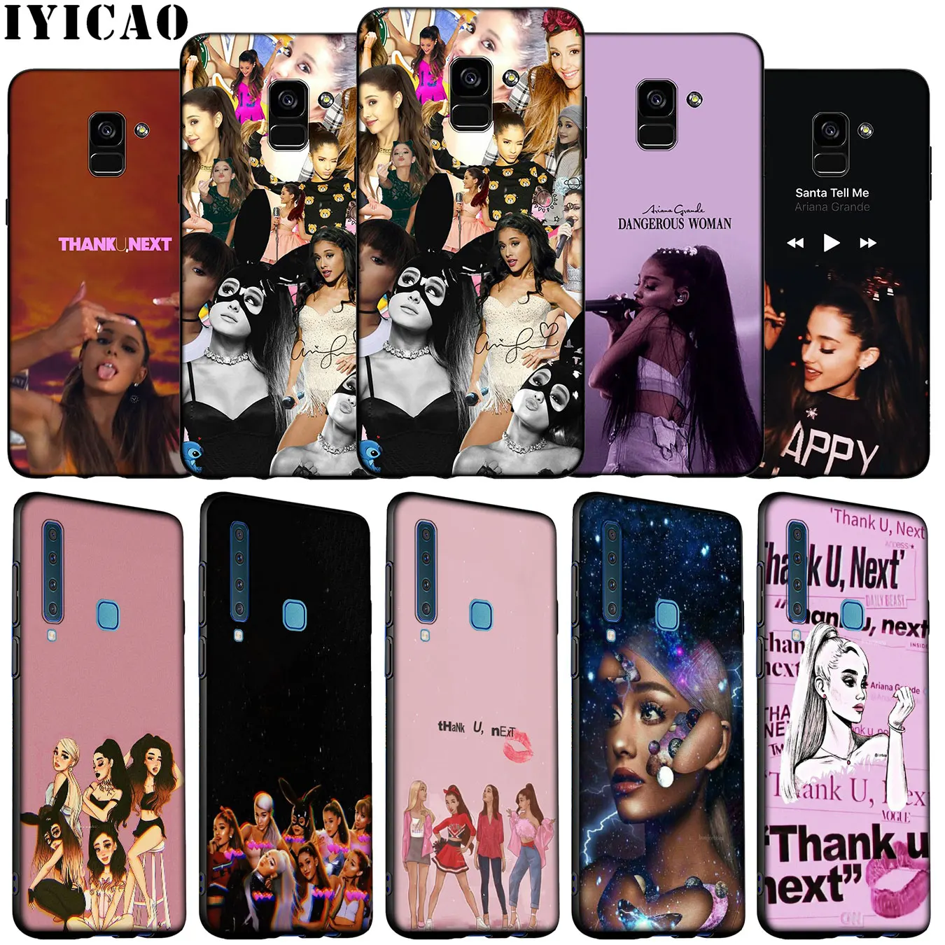 Мягкий силиконовый чехол ariana grande для телефона Samsung Galaxy A6 A9 A8 A7 2018 A3 A5 Note 9 8 10 Plus 20 Ultra