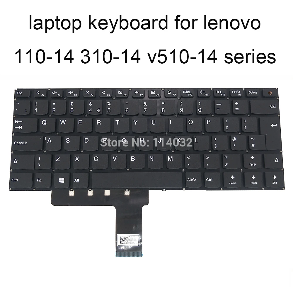 Запасные клавиатуры UK GB 5CB0L45728 для Lenovo Ideapad V110-14AST 14ISK 14IAP V510 14IKB Клавиатура ноутбука