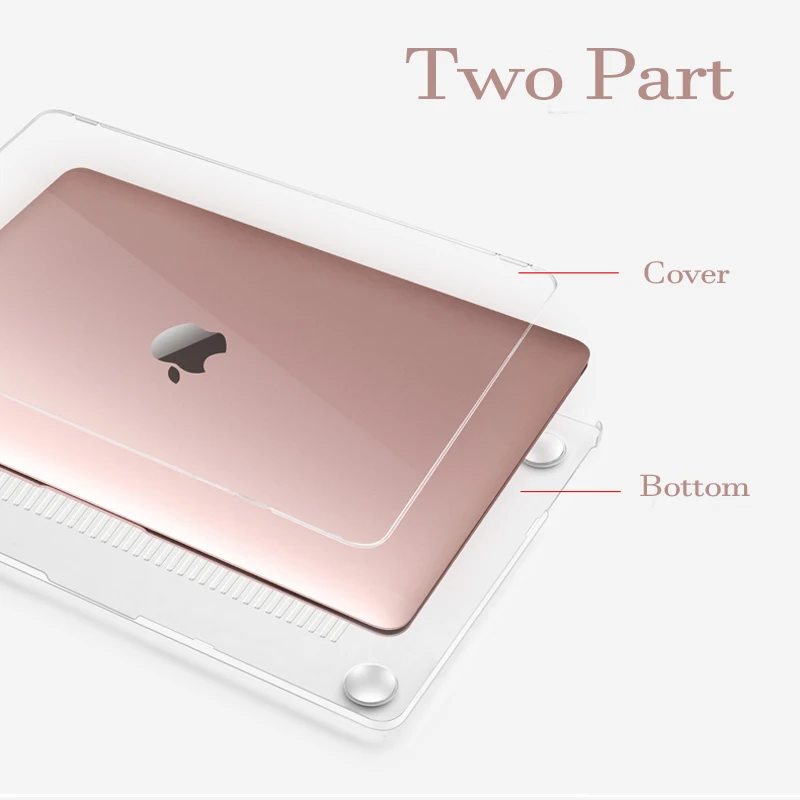 Прозрачный жесткий чехол для ноутбука 11 12 13 15 дюймов Apple Macbook Air Pro Retina с/без