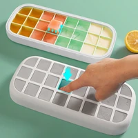 ecoco 24 grids food grade silicone diy ice lattice mold square shape ice cream tray fruit ice mold maker ice container 3 colors