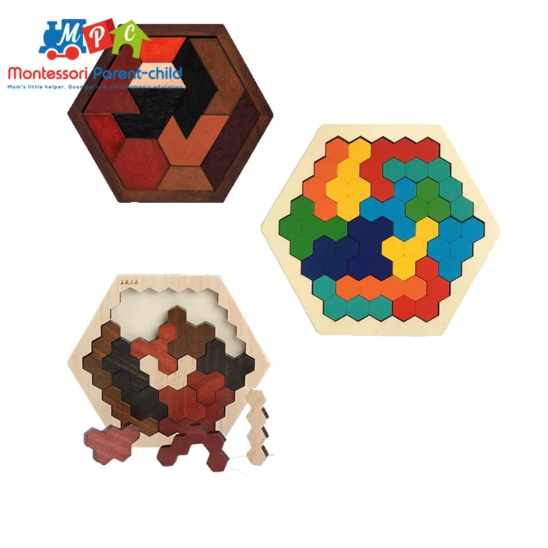 

Montessori toys board Jigsaw Puzzle Cognition Learning -Sensory toy Wooden Geometric- Shape Brain Teaser Puzzle Game