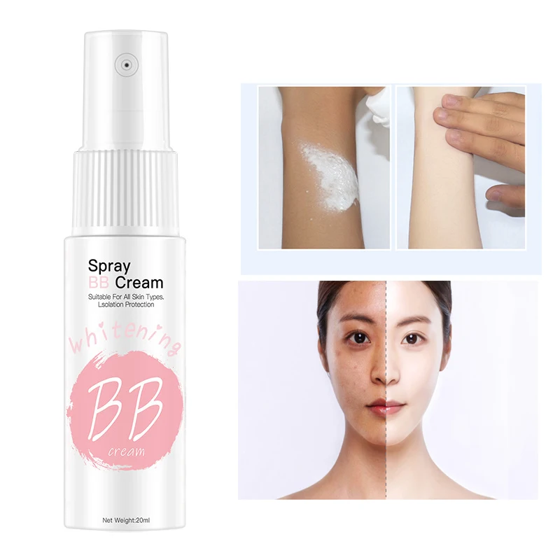 

20ml Body Face Skin Whitening Makeup BB Cream Portable Spray Isolation Moisturizing Refreshing Make Up Skin Liquid Foundation