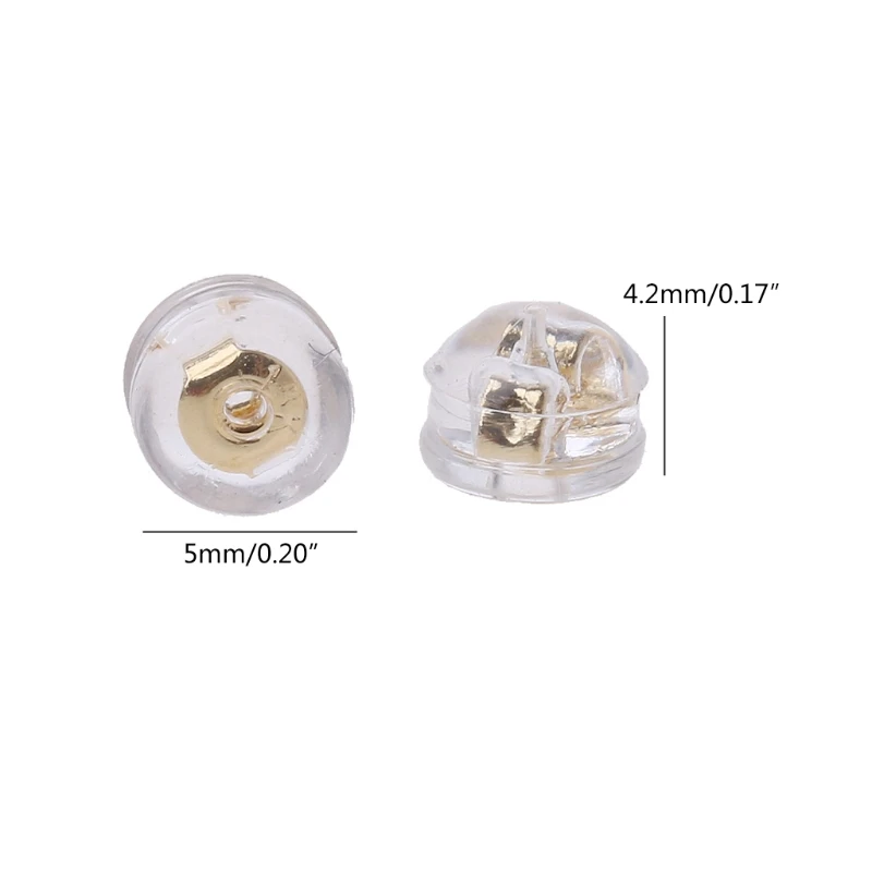 

20Pcs Hypoallergenic 925 Sterling Silver Earring Backs Coated with Soft Silicone