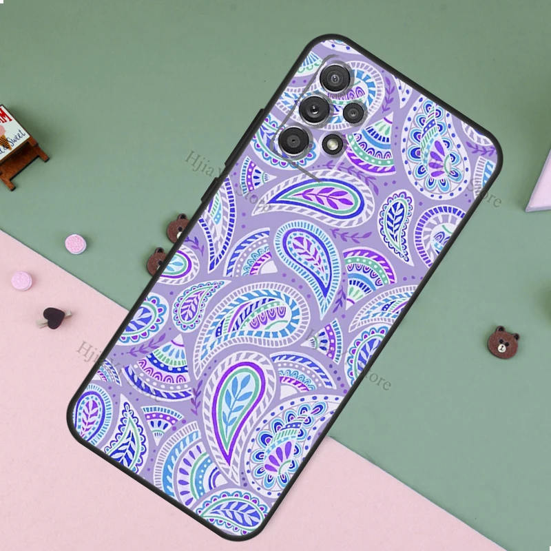 Чехол с цветочным Пейсли рисунком для Samsung A02S A03S A12 A22 A32 A42 A52 A72 A11 A51 A71 A50 A70 A21S мягкий