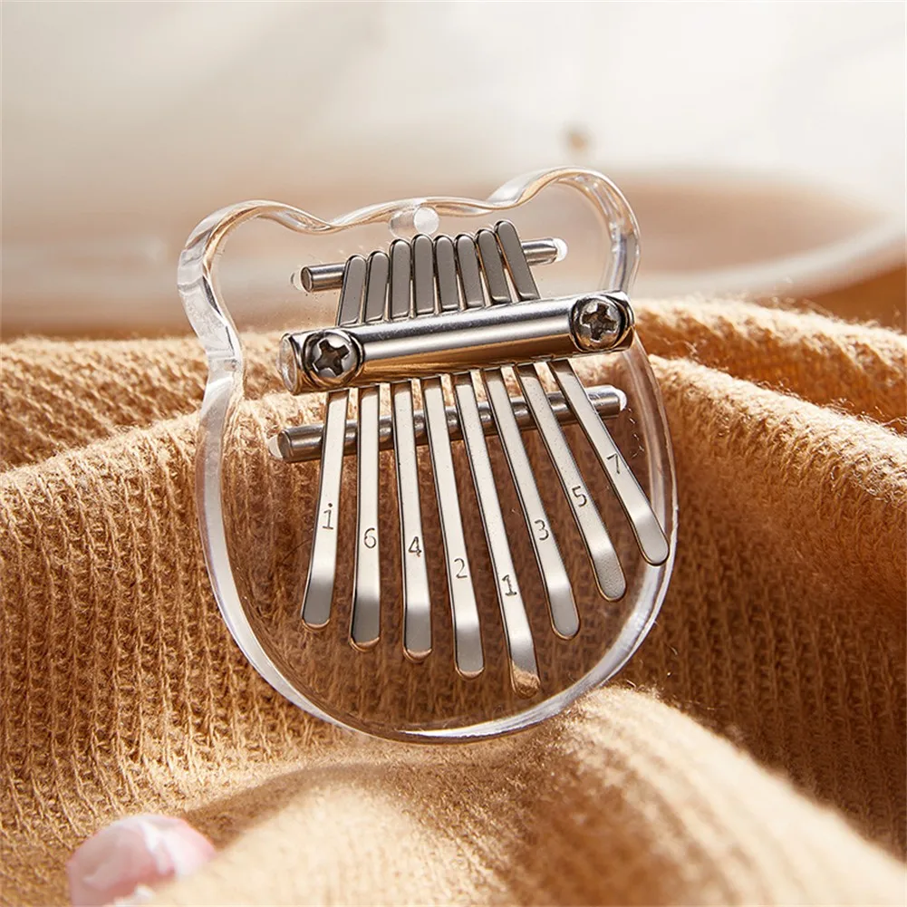 

Mini 8 Key Kalimba Wooden/Acrylic Transparent Kalimba 8-tone Thumb Piano Finger Piano Keyboard Musical Instrument Toy Gift