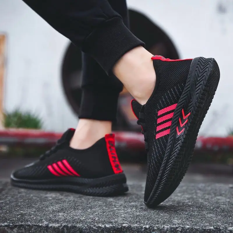 Men's Sports Shoes Outdoor Lightweight Hiking Shoes Mesh Breathable Sports Air Cushion Running Shoes Non-slip Casual Shoes