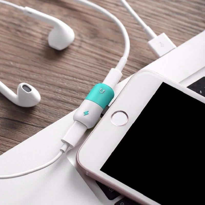 Двойной 2 в 1 адаптер Lightning для зарядки Apple Iphone 11 Pro Max X XS XR 7 8 Plus чехол |