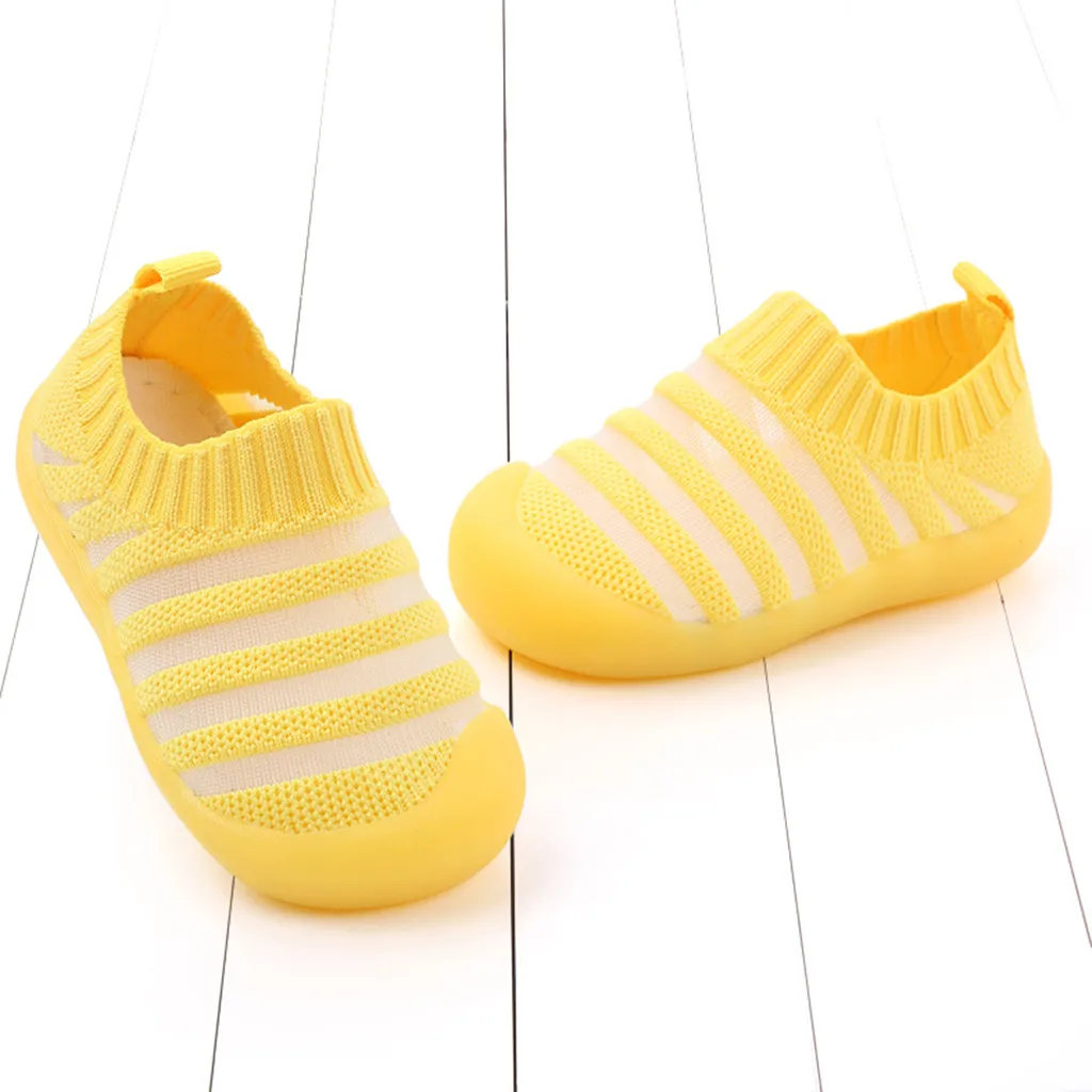 

JAYCOSIN Toddler Infant Kids Baby Girls Boys Summer Slip-On Striped Shoes Sneakers