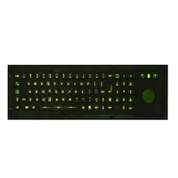 84 keys industrial keyboard with mechanical trackball