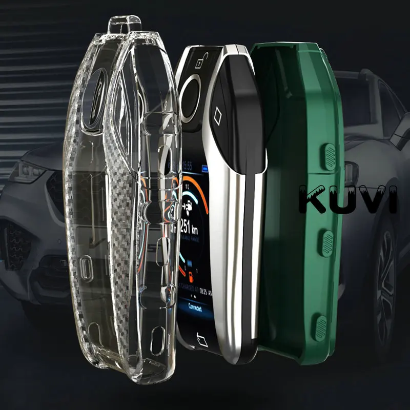 Чехол для ключей из ТПУ карбоновый чехол BMW 5 7 серии G11 G12 G30 G31 G32 i8 I12 I15 G01 X3 G02 X4 G05 X5 G07