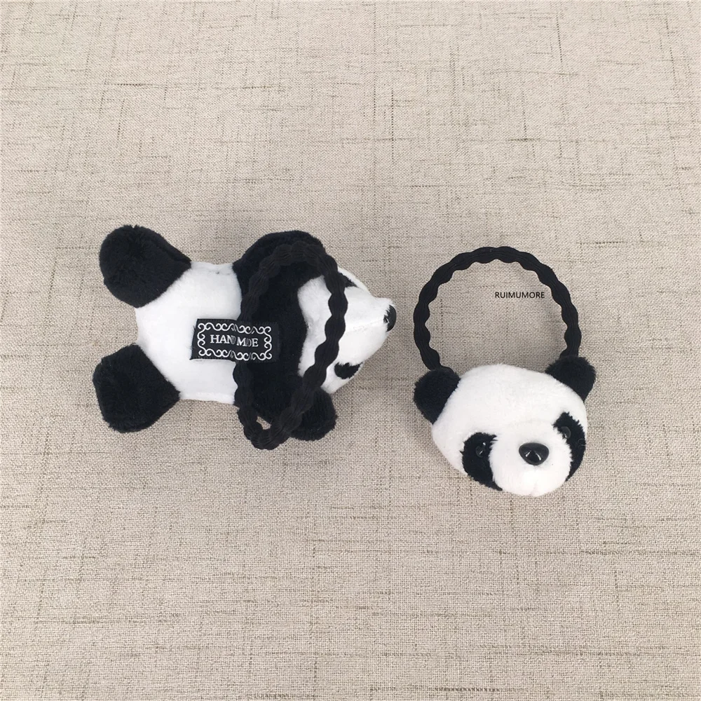 Искусственная милая плюшевая кукла панды 3 9 см резинка для волос украшение