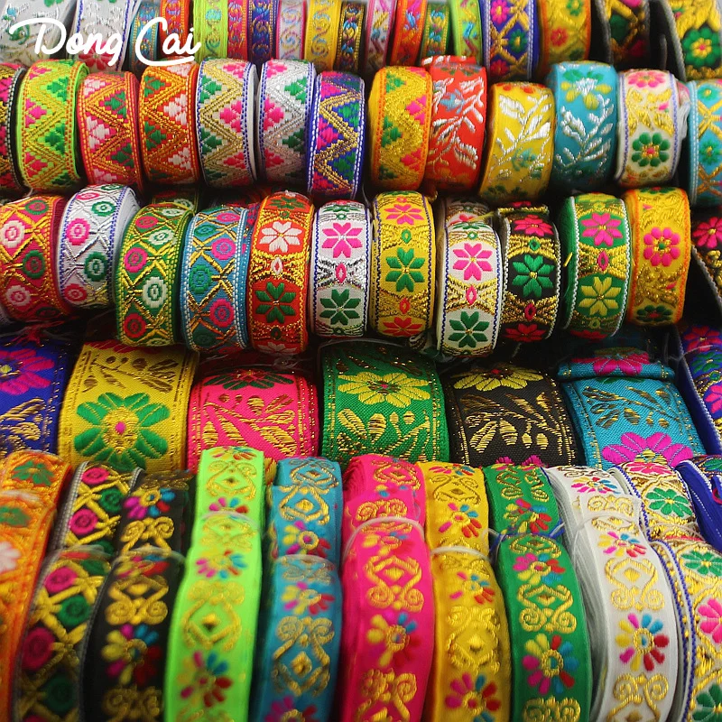 7 цветов индийский шитье вышитый стиль искусственная ткань ручной работы для