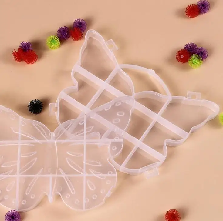 

Бабочка Форма отсека пластиковая коробка для хранения Чехол ювелирные изделия из бисера разное Организатор Ручка Контейнер оптовая продаж...