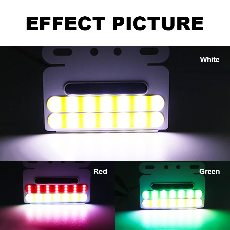 

24V COB High Brightness Led Truck Side Light White Red Green Signal Light Strong Waterproof Ultrathin Rear Lamp Aluminum Plate
