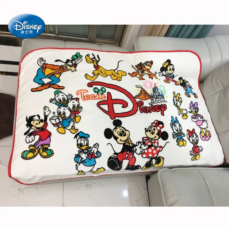 Мягкое покрывало из кораллового флиса disney, 100x140 см, Микки, Минни Маус, стежок для маленьких девочек и мальчиков, детский подарок, спальня на кровать, диван