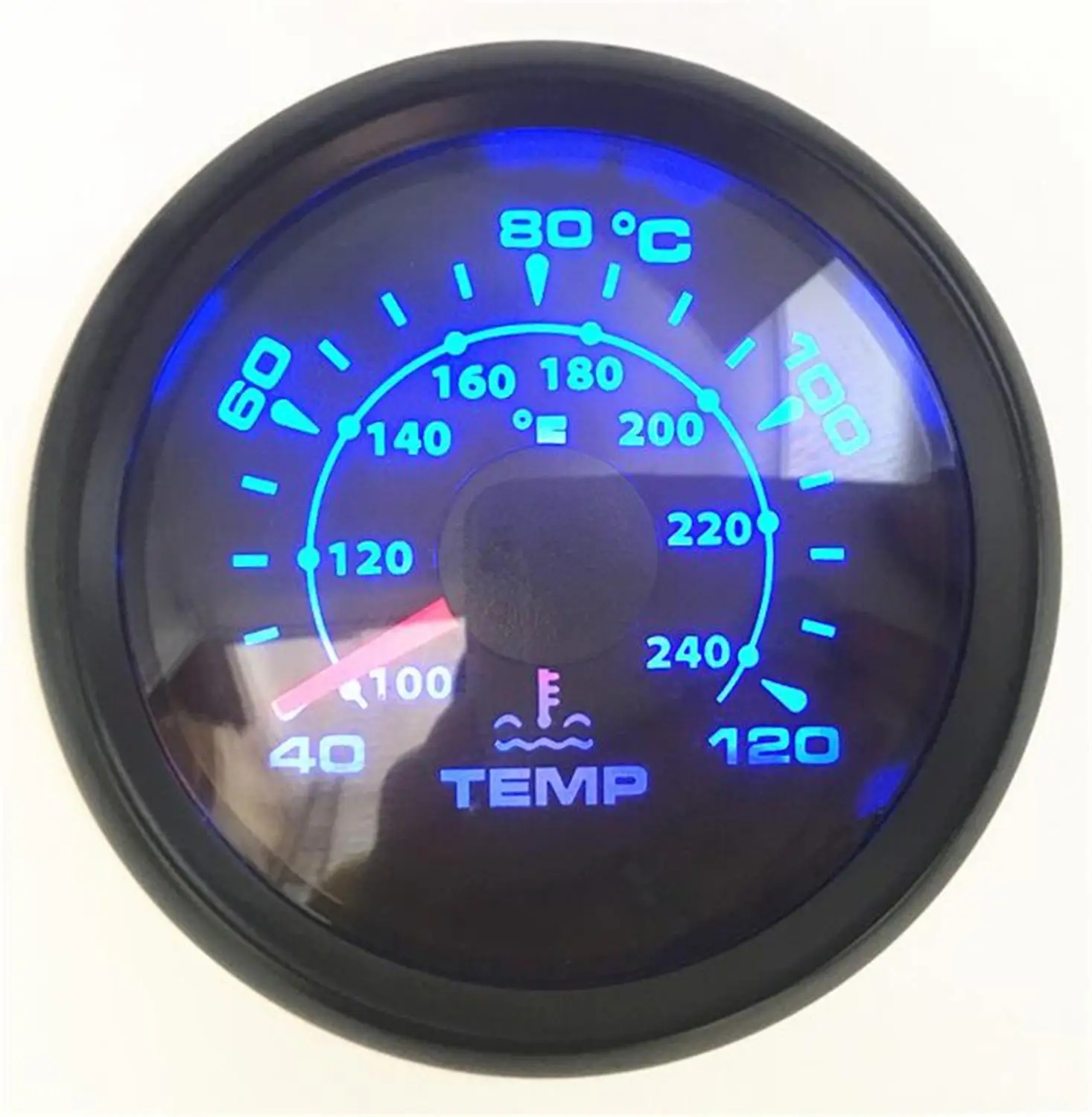 

Free Shipping 1pc 52mm Auto Water Temperature Gauges 40~120℃ 100~240℉ Boat Water Temp Meters with Red Blue Green White Backlight