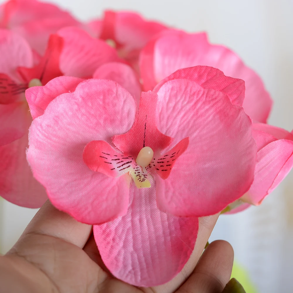 

1pc Artificial Silk White Butterfly Orchid Flowers Moth Fake Flower for Wedding Party Home Festival Decoration