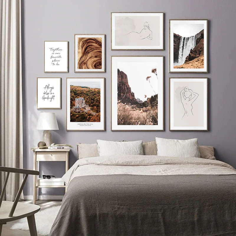 

Осенний пейзаж, пейзаж, холст, живопись, нордическая линия, рисунок, абстрактный женский постер, текст, цитаты, настенное искусство, картина, ...