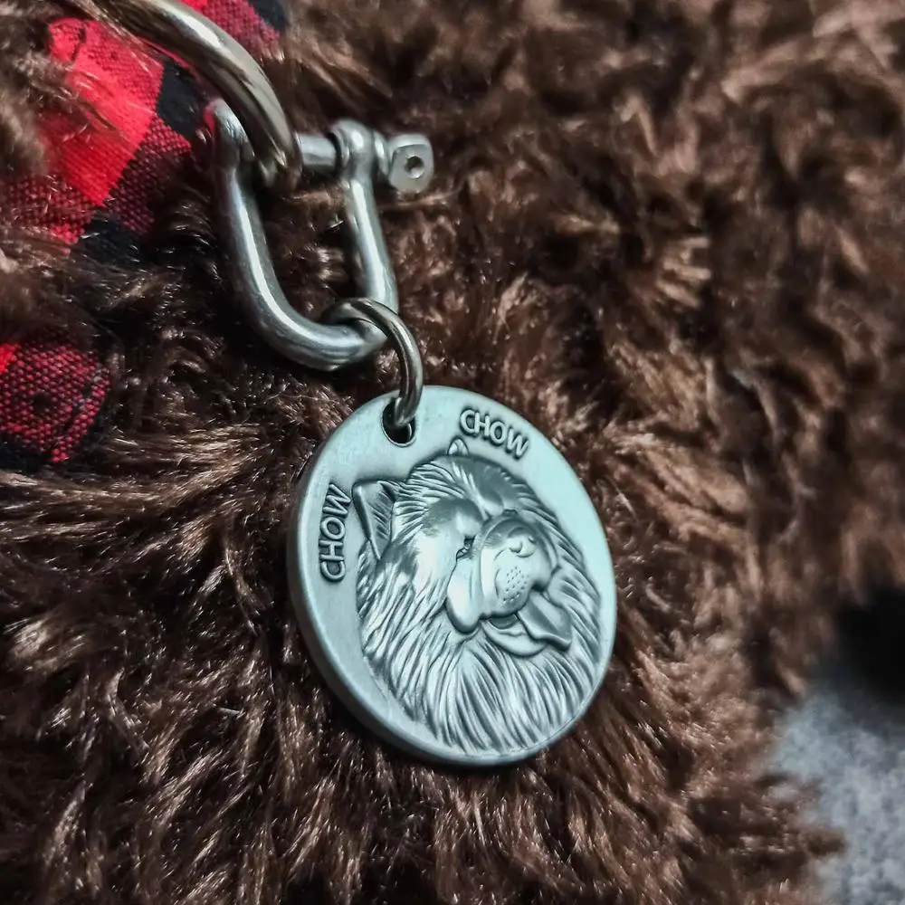 Персонализированная средняя бирка для удостоверения личности собаки глубокая