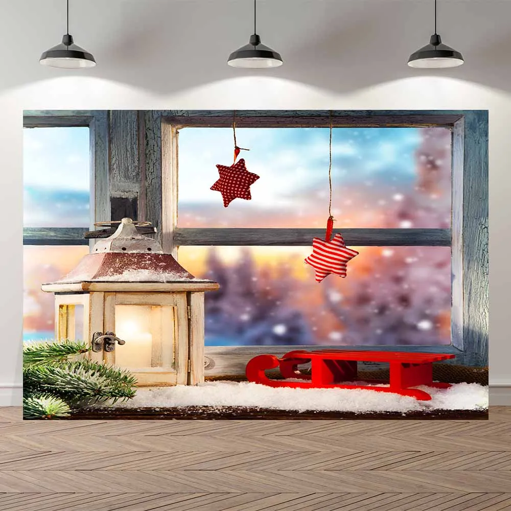 

Seekpro Photography Background Merry Christmas Happy New Year Party Cartoon Snow Light Backdrop Photo Photocall