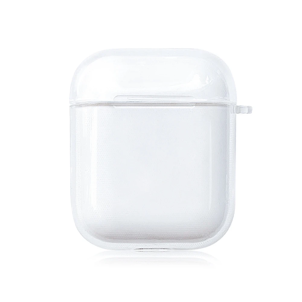 Clear Беспроводной Прозрачный чехол для наушников Apple AirPods с надписью «Air» и Bluetooth, тонкий мягкий ТПУ чехол для наушников, защитный чехол - Цвет: Clear