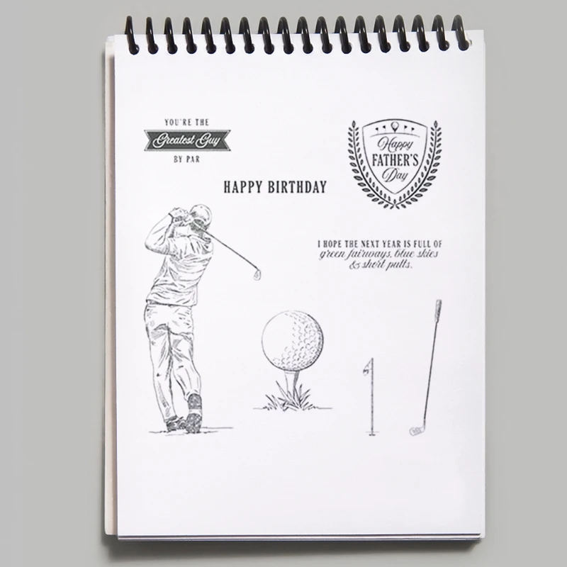 

M76D Golf Seal Stamp with Cutting Dies Stencil DIY Scrapbooking Embossing Photo Album