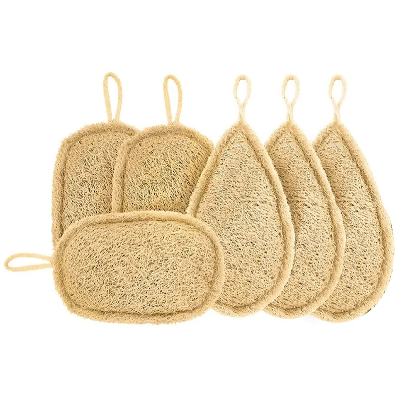 

Hot Sale Dishwashing Scrub Kitchen Loofah Sponge Scourer,Dish Sponge for Cleaning, Durable Non-Scratch Kitchen Loofah Pad