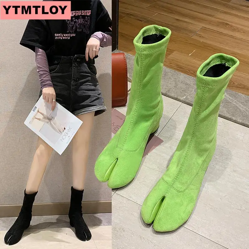 Новые модные ботинки Сезон осень-зима Новинка Женская обувь ярких цветов