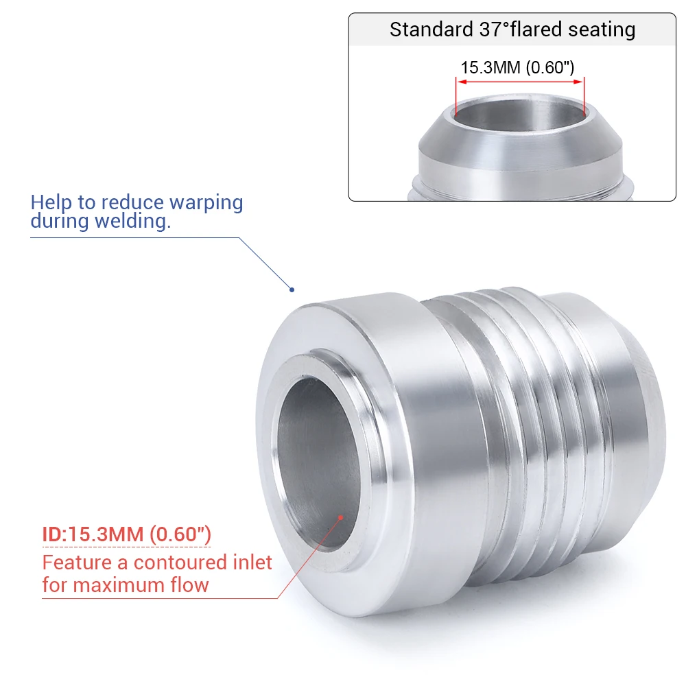 WLR RACING высокое качество алюминиевый AN12 AN прямой мужской сварочный фитинг адаптер