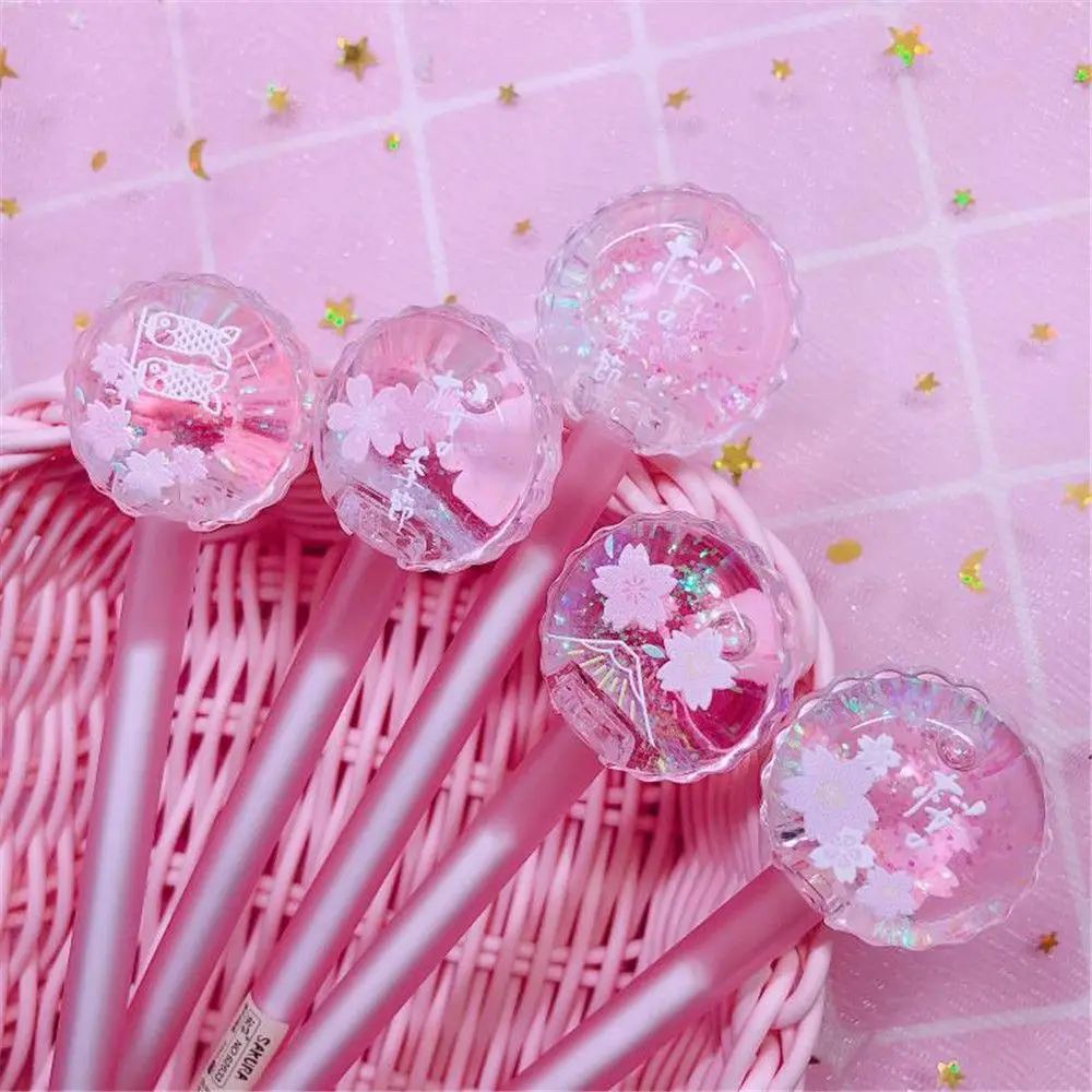 1 шт. розовая гелевая ручка Sakura Flow Kawaii 0 5 мм черные чернила ручки для подписи